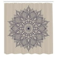 thumbnail image 2 of Ambesonne Mandala Shower Curtain, Eastern Retro Lotus Motif, 69"Wx70"L, Dusk Quartz, 2 of 4