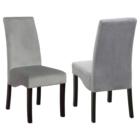 Bowery Hill 40''H Fabric Upholstered Dining Side Chair in Gray (Set of 2)