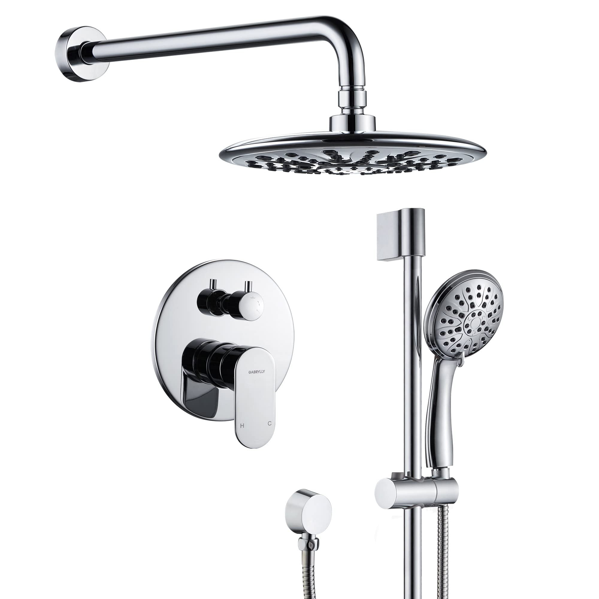 Shower System, Wall Mounted Shower Faucet Set for Bathroom with High P –  Gabrylly