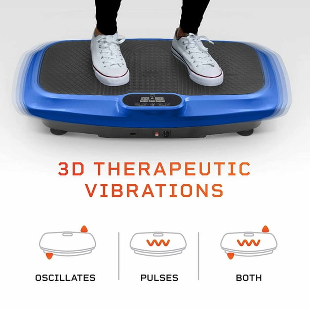 LifePro Turbo 3D Dual Oscillation Vibration Plate Home Workout Equipment 200 Watts Whole Body Fitness Max 330 lbs Blue