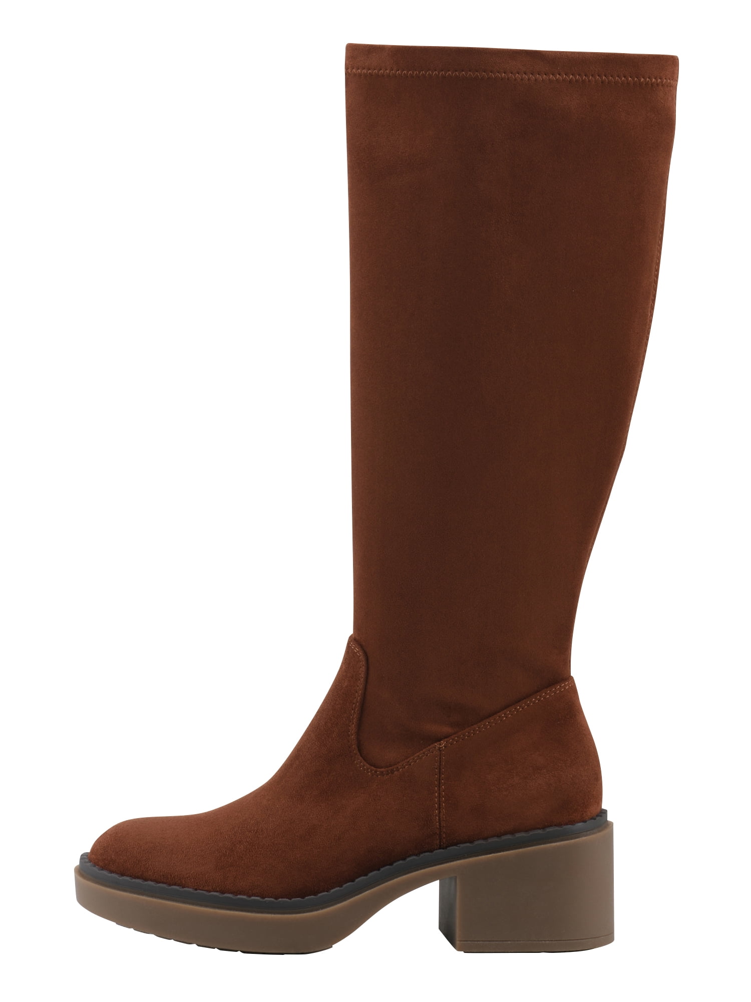 White Mountain Women's Tall Faux Suede Stretch Boot