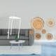 thumbnail image 2 of Mesita de noche,Mesa auxiliar de acrílico transparente,mesa auxiliar transparente de 2 niveles,Manualidades de pared,Decoración para colgar en la pared,ratán artesanal tejido,Juego de, 2 of 8