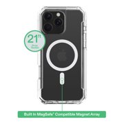 onn MagSafe Compatible Rugged Phone Case for iPhone 16 Pro - Clear