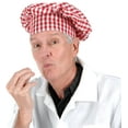 thumbnail image 2 of Gingham Fabric Chef's Hat (red) Party Accessory (1 count) (1/Pkg), 2 of 3