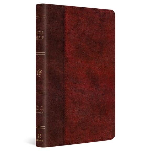 ESV Large Print Thinline Bible (Trutone, Burgundy/Red, Timeless Design), (Hardcover)