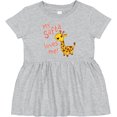 thumbnail image 3 of Inktastic My Safta Loves Me Cute Giraffe Girls Baby Dress, 3 of 5