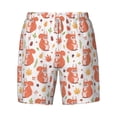 thumbnail image 4 of Lsque Mens Swim Trunks Squirrel And Maple Leaf Pattern - Bathing Suit Compression Liner - Beach Swim Shorts Swimwear - (S-3XL) - Stretch Quick Dry -Small, 4 of 9