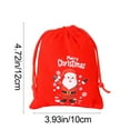 thumbnail image 3 of Honeeladyy Christmas Velvet Drawstring Pouches, 4.7"x3.9" Small Velvet Cloth Gift Bags, Drawstring Bag for Jewelry Candy Chritmas Gift Wedding Party (Red), 3 of 6