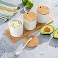 thumbnail image 3 of Gibson Home Gracious Dining 10 Piece Condiment Jars W/ Spoon and Lid Set, 3 of 5