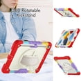 thumbnail image 3 of XYX For iPad 9th/8th/7th Generation 10.2 inch Case, 360 Rotating Shockproof Cover with Stand, Screen Protector, Shoulder Strap, Rainbow Red, 3 of 7