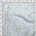 thumbnail image 3 of oneOone Cotton Poplin Sky Blue Fabric Leaves & Flower Sewing Material Print Fabric By The Yard 42 Inch Wide, 3 of 4