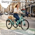 thumbnail image 3 of Lilypelle Adult Mountain Tricycle, 7 Speed 3 Wheel Bike, 24/26/27 Inch Adult Trikes w/ Front Suspension, All Terrain Tires, Large Rear Basket, Disc Brakes, Bottle Cage for Seniors, Women, Men, 3 of 8