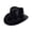 Black #037, variant on Women'S Plaid Western Fedora Hat With Rope Trim Small Brim For Costume Parties Dress-Up Play Stylish Summer Headwear Brown One Size