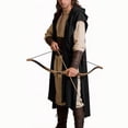 thumbnail image 3 of ZGRBOU Men's Medieval Hooded Surcoat Renaissance Tabard Cloak Viking Cosplay Sleeveless Vest Robe 2026 Costume, 3 of 7