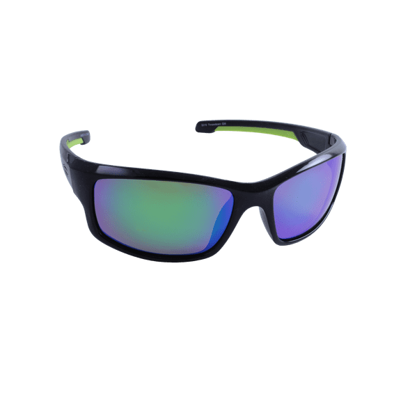 Sea Striker Throwdown Beach Boating Fishing Polarized Sunglasses Men Women Black Frame w/Green Mirror Lens