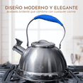 thumbnail image 4 of Tetera Silbante de Acero Inoxidable UYO KITCHEN Cafetera Silbadora 3L azul Unitalla, 4 of 8