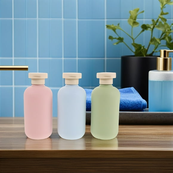 CRILSTYLEO 3Ud De Viaje Para Champú Y Emulsión Plástico Reciclable Compactas Y Seguras