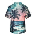 thumbnail image 3 of TQWQT Scrubs Tops for Men 2024 Beach Coconut Tree Print Work Uniform with Pocket T-Shirt Lightweight Short Sleeved V-Neck Tunic Blouse Shirts Light Blue XL, 3 of 3
