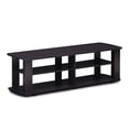 thumbnail image 5 of Furinno Turn-N-Tube Toolless Assembly Black TV Stand for TV up to 50 Inch, 3-Tier Entertainment Center, Open Back TV Console with Cable Management, for Living Room, Bedroom, Dark Mocha, 5 of 7
