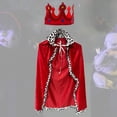 thumbnail image 4 of BELOVING Robe de Roi Enfants Costume d'Halloween Cosplay Jeu de Rôle Déguisement Préscolaire Rouge, 4 of 8