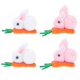 thumbnail image 1 of Here's a refined and professional product description based on your input:\n\n \n\n**4PCS Cartoon Plush Rabbit Hairpins – Durable Non Slip Bunny Hair, 1 of 5