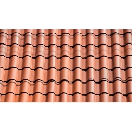 - LAMINATED POSTER Clay Tile Roof Architecture Background Design Poster Print 24 x 36