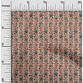 thumbnail image 1 of oneOone Cotton Poplin Fabric Leaves & Floral Block Printed Fabric 1 Yard 56 Inch Wide, 1 of 4