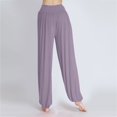 thumbnail image 5 of felwors Womens Modal Cotton Soft Yoga Sports Dance Harem Pants Light Purple, L, 5 of 8