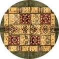 thumbnail image 1 of Ahgly Company Indoor Round Abstract Brown Modern Area Rugs, 8' Round, 1 of 4