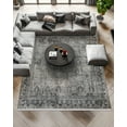 thumbnail image 4 of Grey Framed Area Rugs for Living Room Washable Rugs Boho Moroccan Area Rug Soft Neutral Geometric Bohemian Carpet Distressed Indoor Rug for Bedroom Dining Room Office Foldable Nonslip Rug, 4 of 9