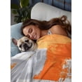 thumbnail image 3 of Burnt Orange Grey Flat Sheets Only King Size, Soft Breathable Bed Top Sheets for Mattress, Modern Oil Painted Abstract Art Luxury Bedding Flat Sheets for Home Hotel Bedroom Bed Protection, 3 of 9