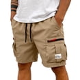 thumbnail image 2 of HKYNLAG Mens Cargo Shorts Knee Length Big and Tall Hiking Shorts Relaxed Fit Wide Leg Outdoor Carpenter Work Short with Zipper Pockets Khaki 2XL, 2 of 7