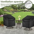 thumbnail image 5 of FUYGRCJ 2PCS 210D Oxford Cloth Outdoor Swivel Lounge Chair Cover, 76.2x86.4x97.8cm Heavy Duty Waterproof Patio Rocking Chair Cover for Outdoor Furniture Black, 5 of 11