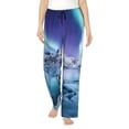 thumbnail image 2 of Lsque Night At Lake Aurora 1 Print Women's Pajama Pants, Lounge Pant - Comfortable Home Wear,Elastic Waistband, Stylish Design-XX-Large, 2 of 9