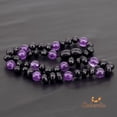 thumbnail image 4 of Amberalia knotted Baltic Amber Necklace with Amethyst, GIA Certificated - for natural remedies - Boost immune System - Cherry-Amethyst 12.5”, 4 of 7