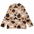 thumbnail image 4 of longantii Halloween Sweaters for Women Cute Pumpkin Cardigan Long Sleeve Casual Vintage Ghost Witch Print Cardigan Fall 2026 Outfits for Funny Party Complexion 5XL, 4 of 7