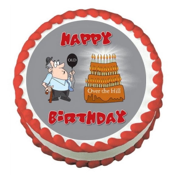 Over the Hill Edible Frosting Sheet Photo Image Cake Topper