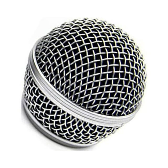 Maytalsory Metal Replacement Microphone Grille Universal Detachable Wired Wireless Build-in Sponge Concert Mic Head Accessories Type 3 1Set