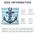 thumbnail image 5 of COMIO Anchor Pillow Covers Nautical Ship Boat Blue and White Stripes Throw Pillow Case Pillow Sham Cushion Cover Printed One Side, 5 of 5
