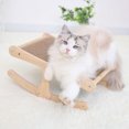 thumbnail image 3 of Flmtop Kitten Hammock Smooth Edges Easy to Assemble Thickened Wooden Cat Rocking Bed for Pet Sleeping, 3 of 9