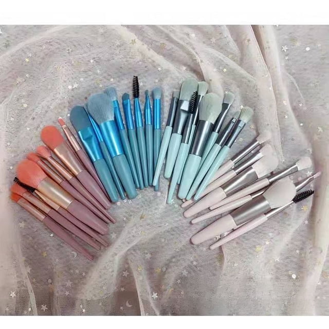 Juego de mini brochas de maquillaje, brocha para sombra de ojos, brocha para corrector y polvos, brocha de lana suave portátil, herramientas de belleza
