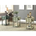 thumbnail image 4 of Home Square Mendez Wood Drop-Leaf Side Table in Antique Teal - Set of 2, 4 of 6