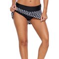 thumbnail image 4 of Jupe de Bain Rayée Chevron Noir Blanc pour Femmes, 4 of 5