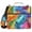 Colorful Feathers, variant on 3 Ring Zipper Binder with Shoulder Strap Waterproof Trapper Keeper 1.5 Inch D-Ring 500 Sheets Capacity Dog Diver in Sea