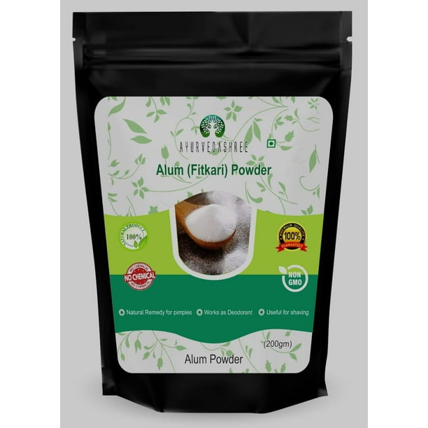 AYURVEDASHREE Alum Powder 200 Gm, Food Grade, Granulated Powdered Alum
