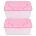 thumbnail image 1 of Durable Plastic Wet Wipes Boxes with Lid for Home Use Easy to Clean and Match Room Decorations 2pcs, 1 of 9