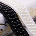 thumbnail image 3 of 1 yarda de cinta de encaje de perlas de 25 mm para decoración de ropa, suministro de manualidades para bricolaje Negro Soledad Cinta de borde de perlas, 3 of 10