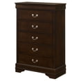 thumbnail image 4 of Louis Philippe 5-drawer Bedroom Chest Cappuccino, 4 of 11