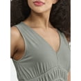 thumbnail image 3 of Time and Tru Women's Sleeveless Smocked Maxi Dress, Sizes XS-XXXL, 3 of 4
