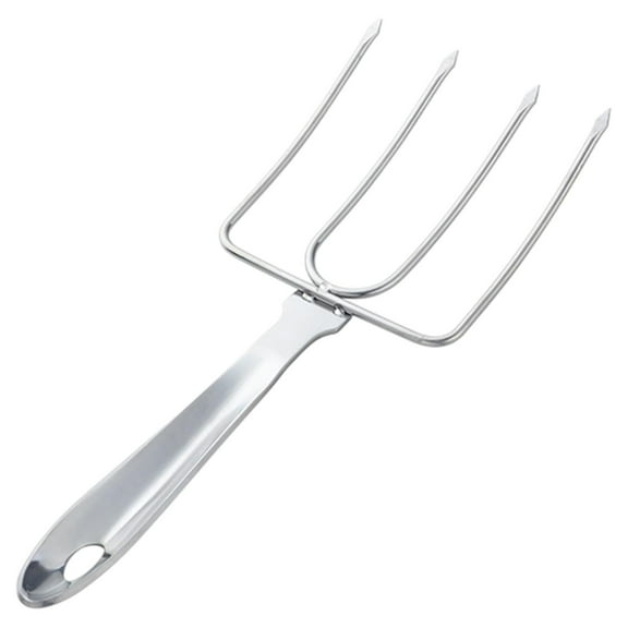 jicheng Turkey Fork Stainless Steel Roaster Fork for Picnic Barbecue Kitchen Argent
